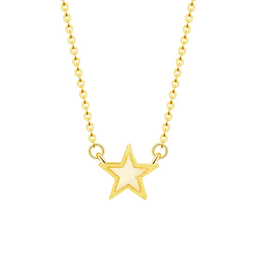 Gold-Silber-Farben-kleine Stern-Anhänger-Halsketten