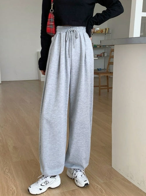 Gray Sweatpants For Women Baggy Oversize