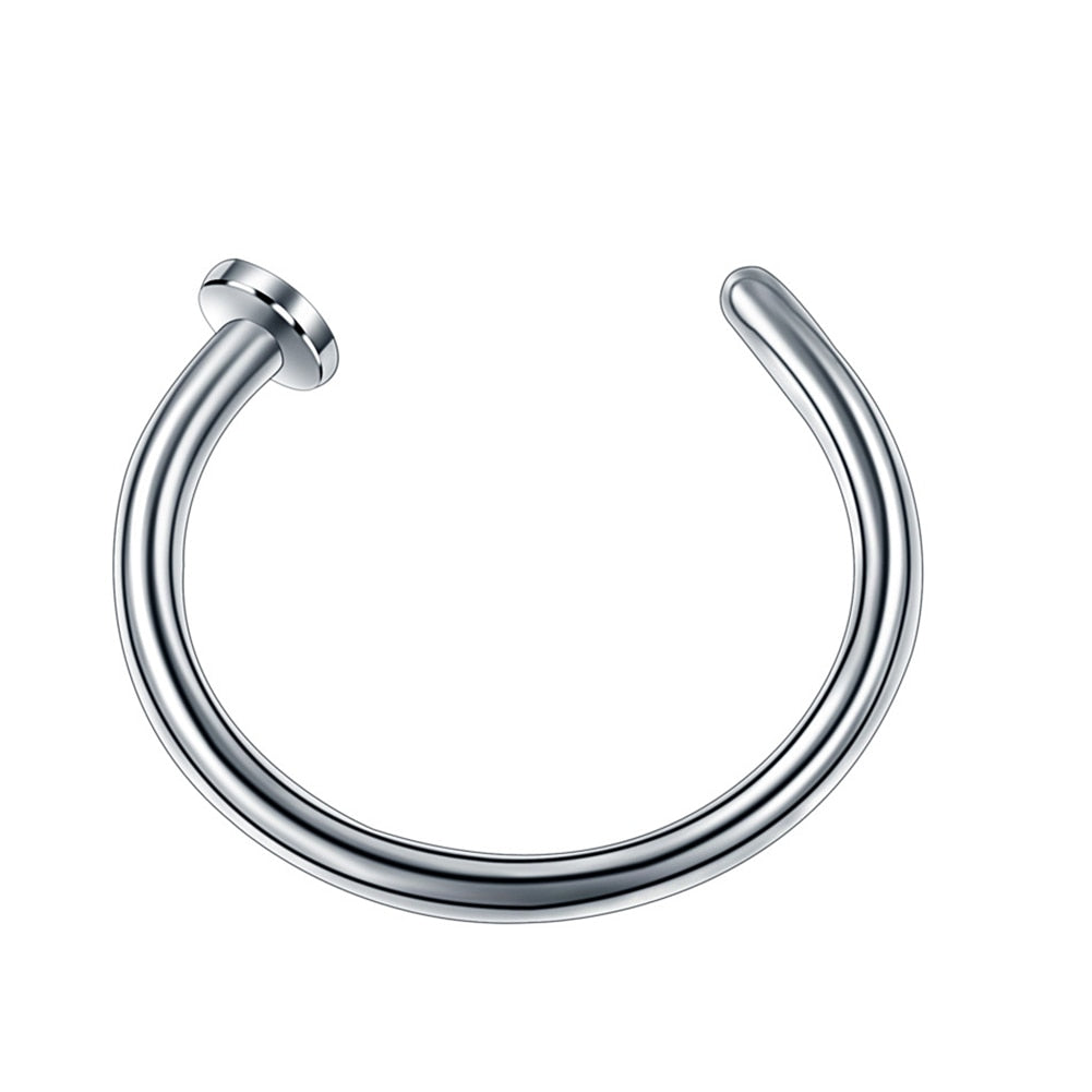 Stainless Steel Nose Ring Body C Style No Piercing Bone Clip Jewelry Nose Earring Piercing