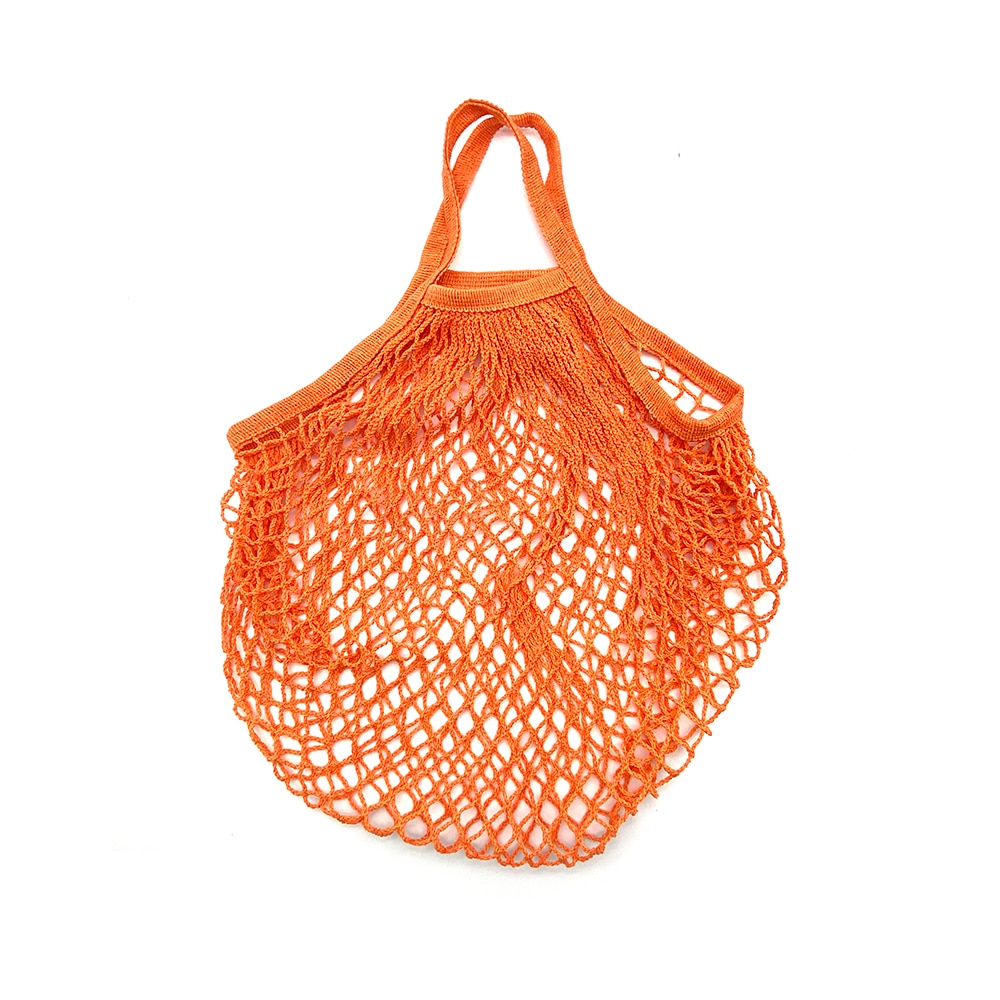 Portable Reusable Grocery Bags for Fruit Vegetable Bag Cotton Mesh String Organizer Handbag Short Handle Net Shopping Bags Tote