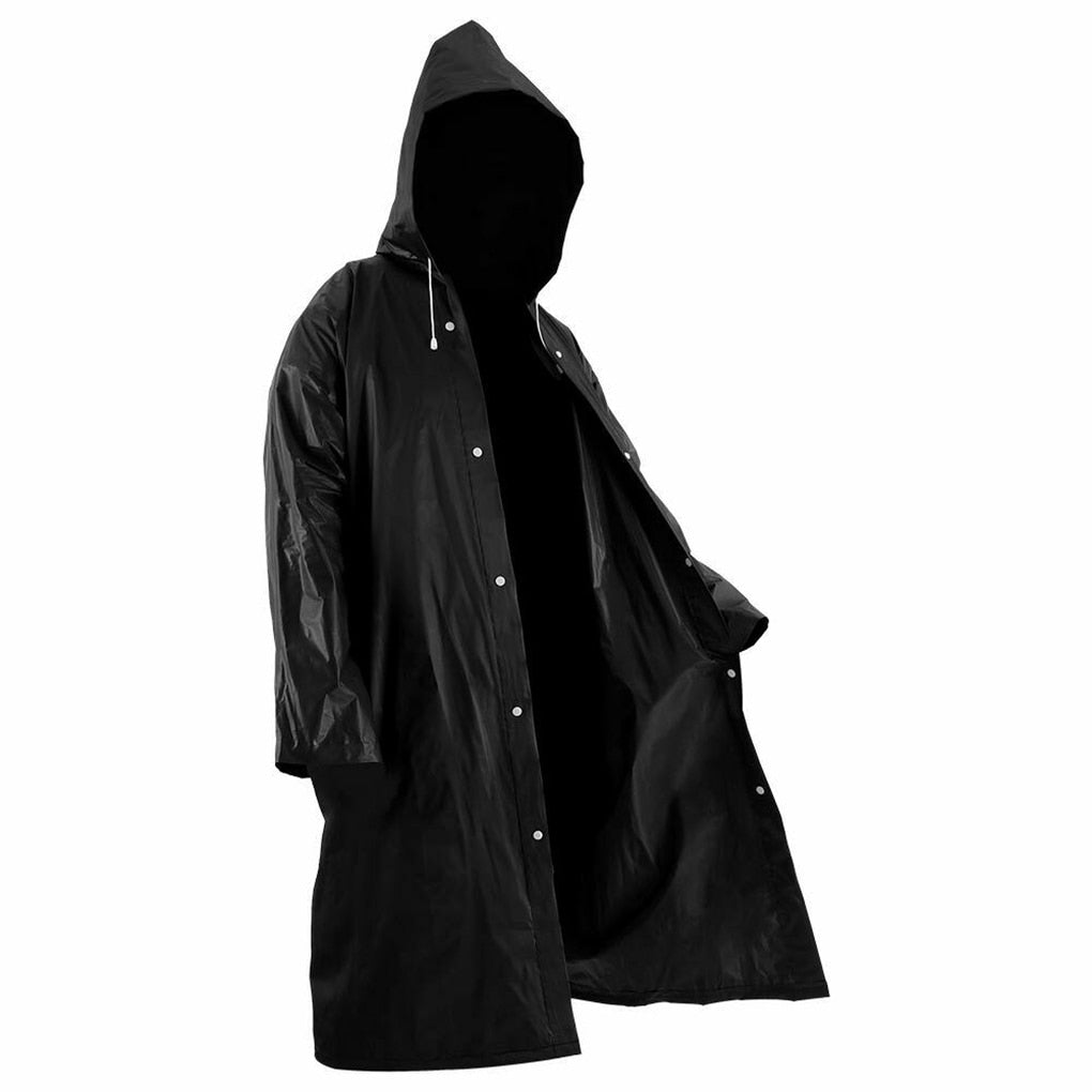 Alta calidad 1 PC 145*68 CM EVA Unisex impermeable grueso impermeable lluvia mujeres hombres negro Camping impermeable impermeable traje