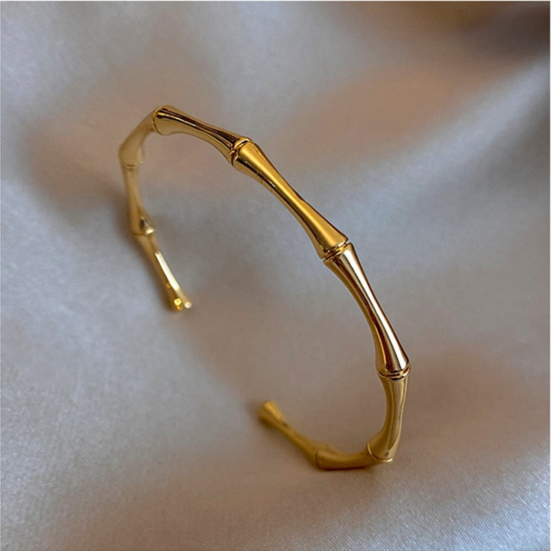 Edelstahl-Goldfarben-Bambusgelenk-Armband-Armband-romantischer Geschenk-Schmuck