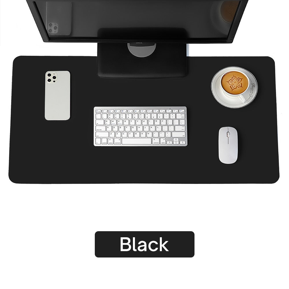 Alfombrilla protectora de escritorio de oficina de gran tamaño, alfombrilla de ratón impermeable de cuero PU, alfombrilla de escritorio para teclado, alfombrilla de ratón para juegos, accesorios para PC