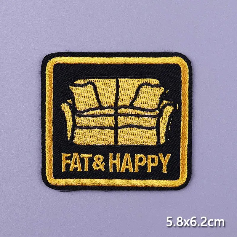 Metal Bands Patch Sewing Applique DIY Iron On Patches On Clothes Hippie Rock Embroidery Patch Stripes Punk Clothing Sticker