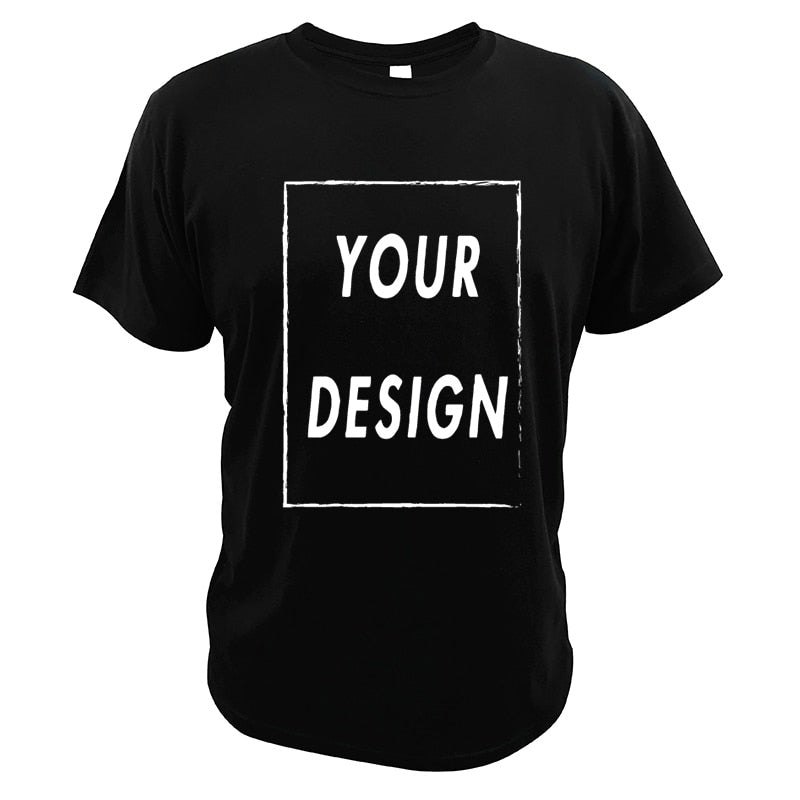 Camiseta personalizada de algodón 100% talla europea Haz tu diseño Logo texto hombres mujeres imprimir diseño Original regalos de alta calidad camiseta XXL/XXXL/4XL