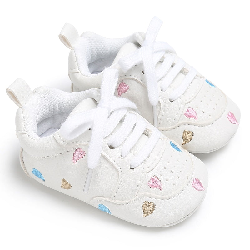 Zapatos informales para bebé, zapatos de cuna para niña pequeña, zapatillas de deporte para caminar con suela blanda bonita, zapatos para caminar para niño pequeño, primer andador