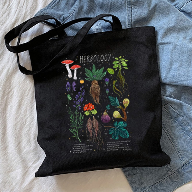 Pilz Umhängetasche Segeltuchtasche Harajuku Shopper Bag Mode Lässig Sommer Umhängetaschen Tote Shopper Bag Border Collie