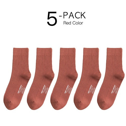 Two Sides 98% Cotton Socks Men's Business Dress Socks Winter Warm