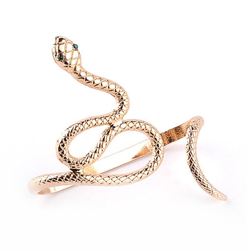 Vintage Charm Snake Shape Hand Palm Bracelet Bangle Cuff Ring Women Jewelry Gift