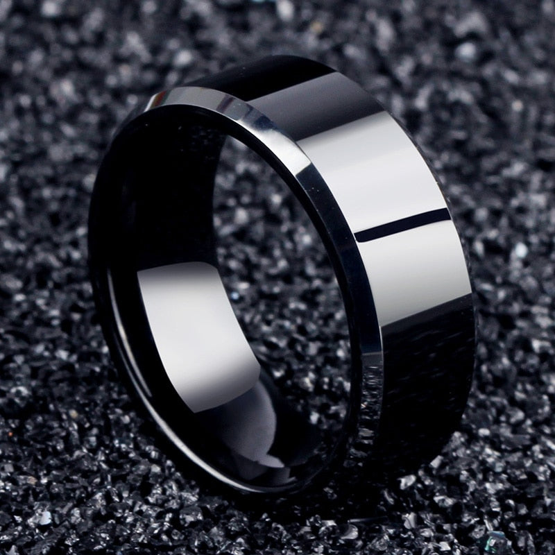stainless steel Black Rings