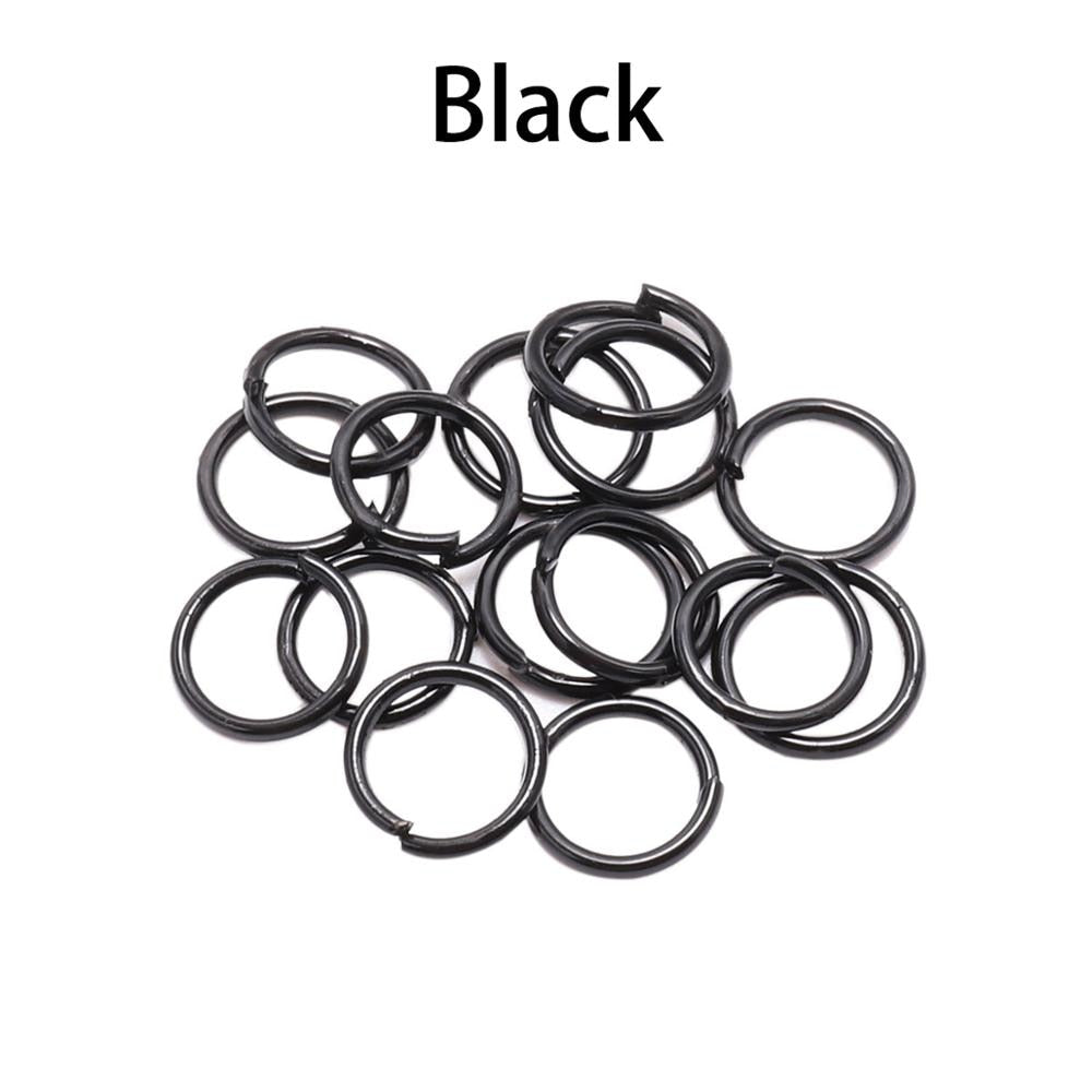 50-200 unids/lote 4-20mm anillos de salto conectores de anillos divididos para joyería Diy encontrar accesorios suministros al por mayor