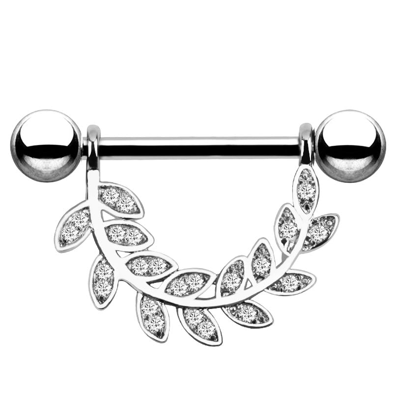 1 Pair Clear Zircon Heart Nipple Rings Cover Piercing Body Jewelry Nipple Bar Ring Barbell Nipple Pircing Mamilo Women