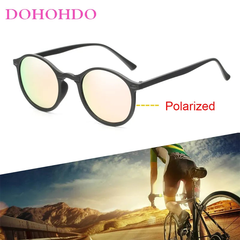 Women Round Polarized Sunglasses Retro Vintage Driving Steampunk Eyewear Male Small Sun Glasses Gafas Ciclismo UV400