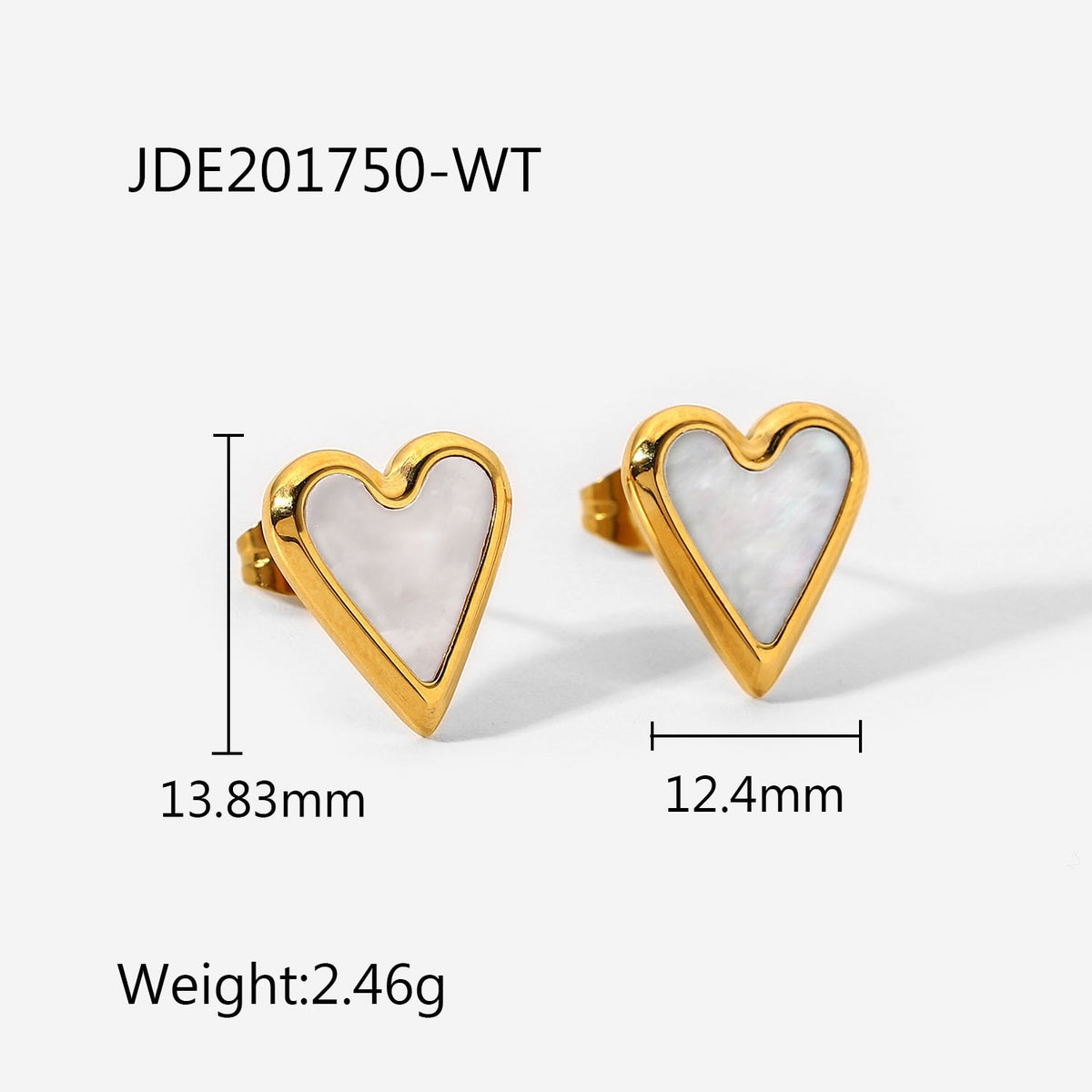 Stainless Steel 18k Gold Heart Stud Earrings Mini Malachite White Natural Shell Love Hearts Earrings Statement Fashion Jewelry