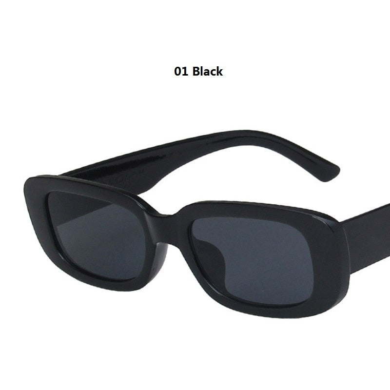 Kleine rechteckige Sonnenbrille Frauen oval Vintage Marke Designer quadratische Sonnenbrille für Frauen Shades Female Eyewear Anti-Glare UV400