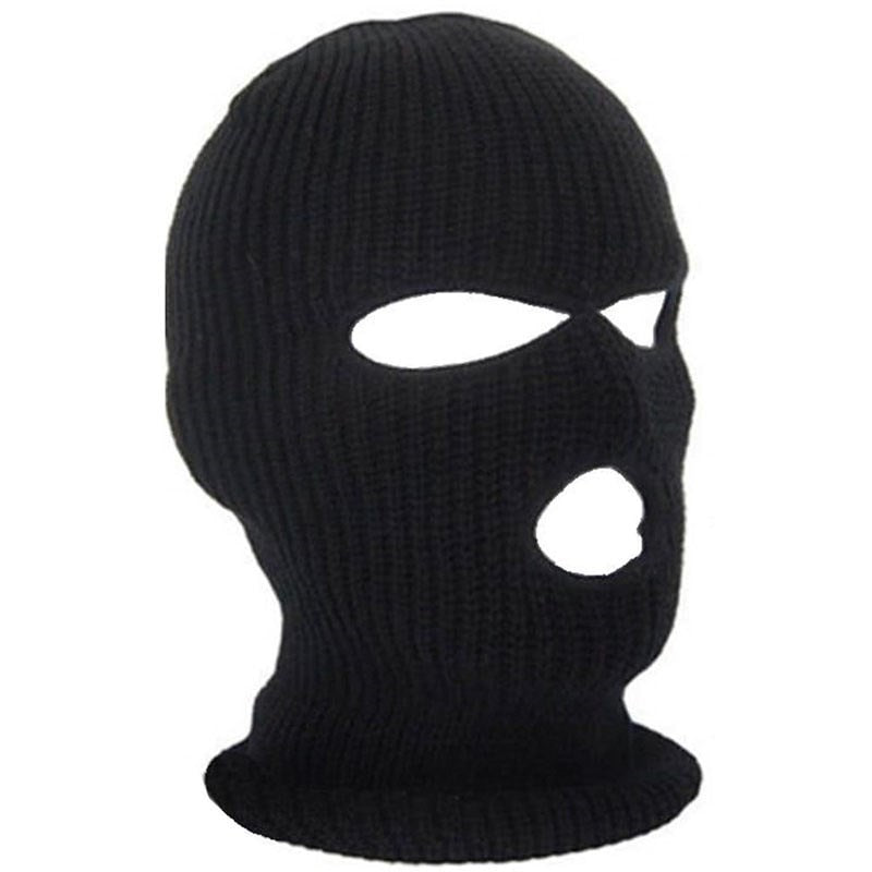 Full Face Cover Ski Mask Hat 3 Holes Balaclava Army Tactical CS Windproof Knit Beanies Bonnet Winter Warm Unisex Caps