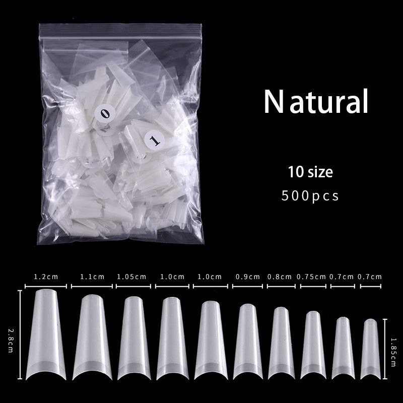 500pcs falsche Nagel-Kunst-Spitzen-französischer natürlicher transparenter Sarg-falsche Nägel-Spitzen-Acryl-UVgel-Nagellack-Maniküre