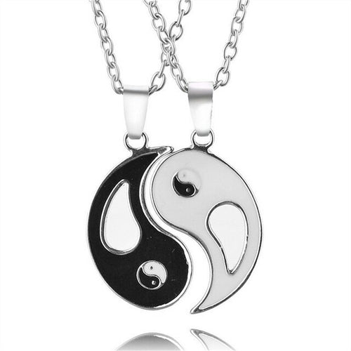 Yin And Yang Stitching Alloy Two Petals Pisces Couple