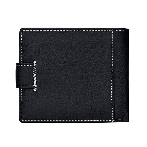 Men Wallets Short Bifold Business Leather Wallet