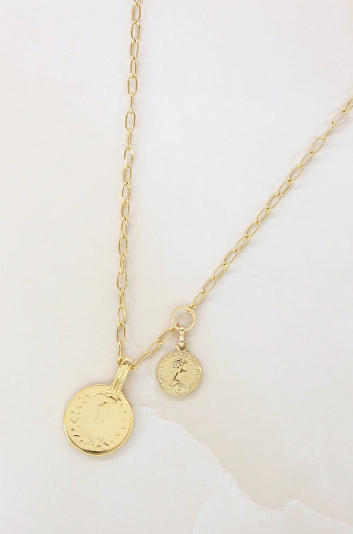 Simplicity Coin & Chain Necklace