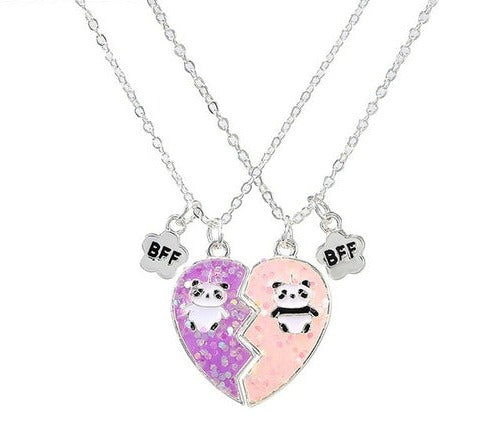 Cute Cartoon Pendant Chain Best Friends Magnet Necklace BFF