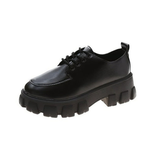 Schwarze Plateau-Loafer für Damen | Schwarze Mary-Jane-Schuhe für Damen | Schwarz