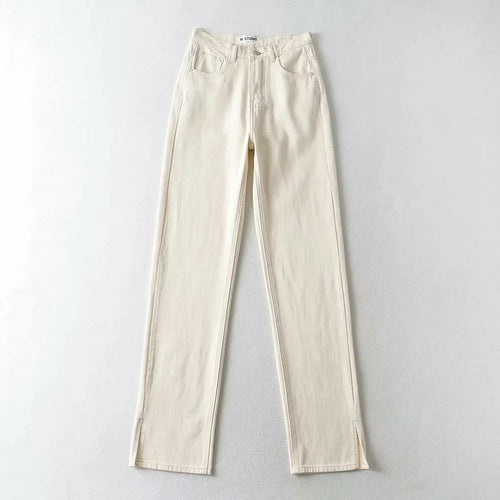 Pantalones sueltos de longitud completa para mujer Pantalones rectos con corte de bota