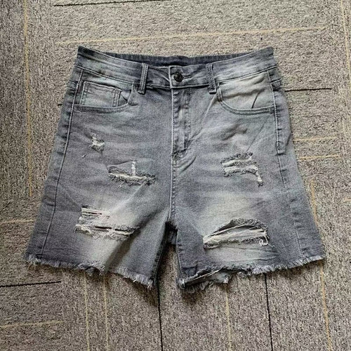 High Waist Denim Shorts Jeans ashed Sexy Female Summer Shorts