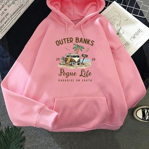 Outer Banks Pogue Life Graphic Hoody Herbst/Winter Hoodies Damen