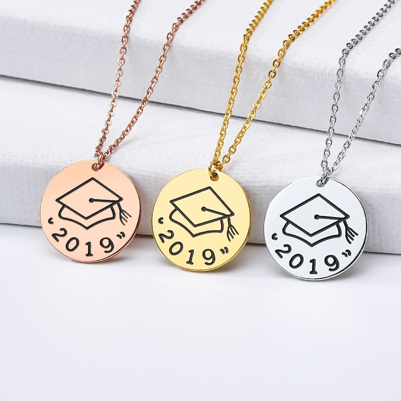 Personalized Graduation Necklace Engraved 2019 Dr