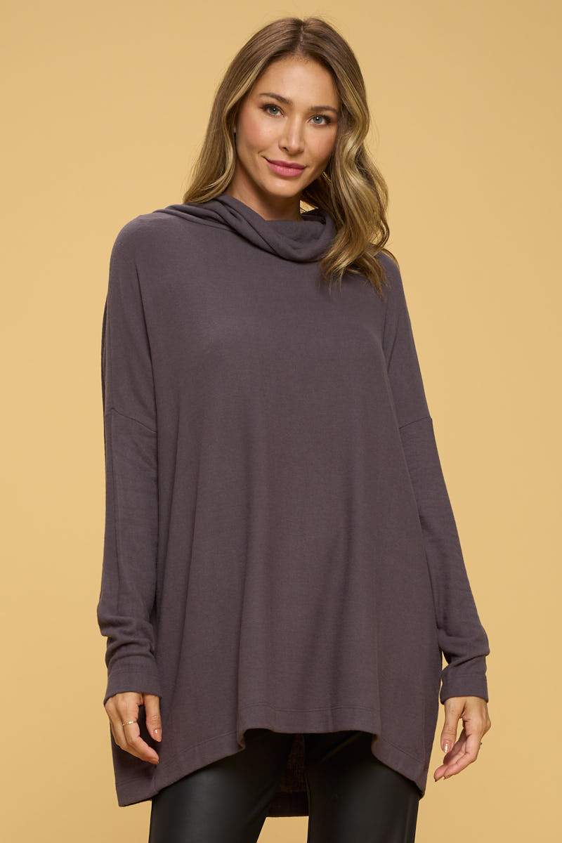 Long Sleeve Open Back Pullover Top