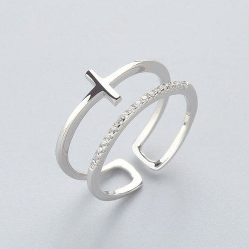 Retro Minimalist Silver Color Open Rings For Women Personality Feather