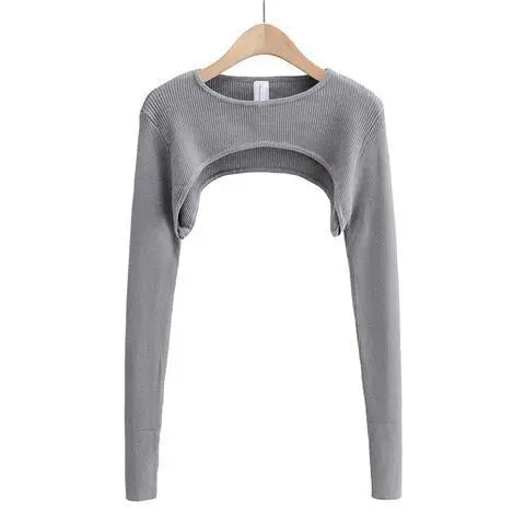 T-shirts Women Long-sleeve Sunscreen Spring Summer O-neck Designed Chic Popular Ins Hotsweet Slim Sexy Crop Tops Stylish Leisure