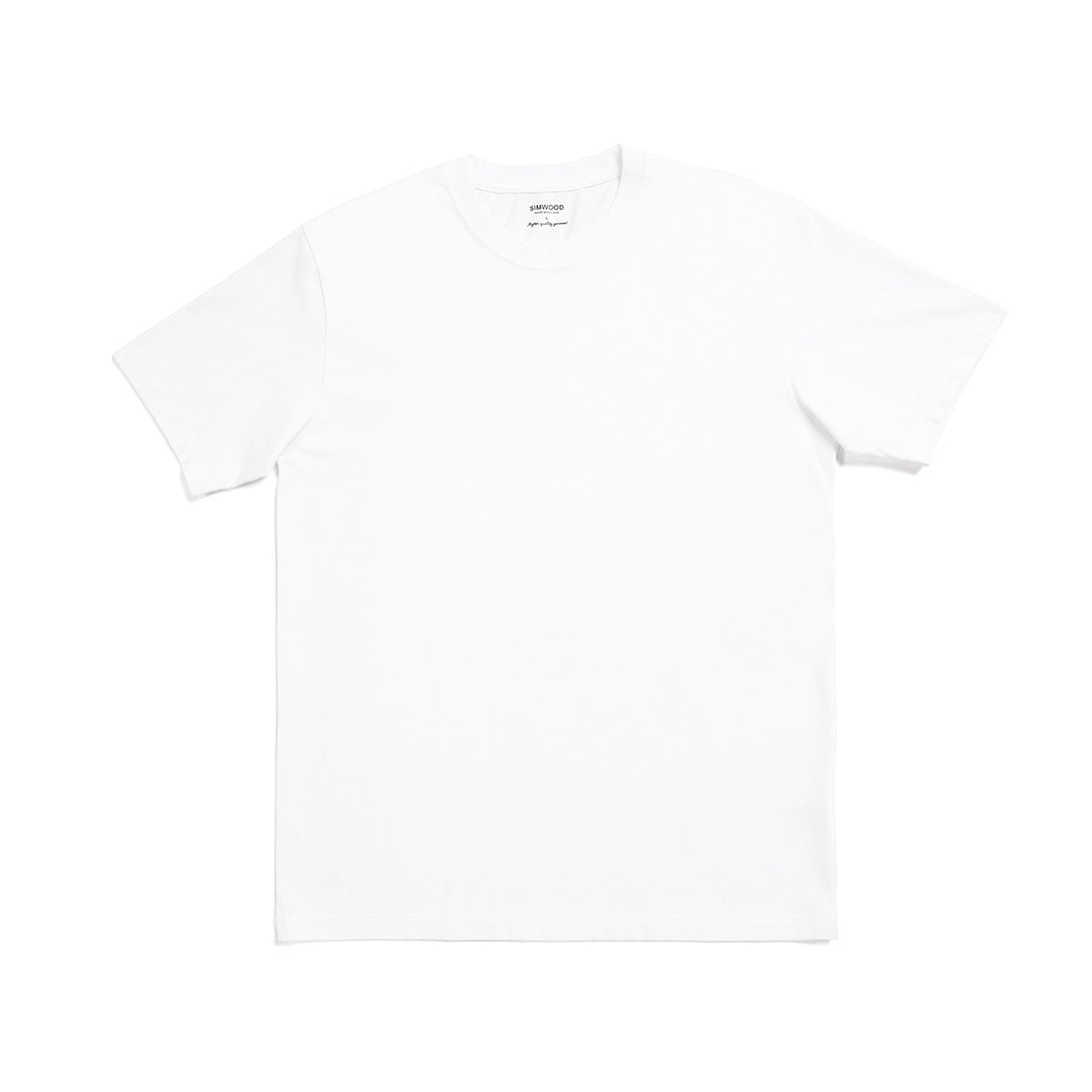 100% Algodón Blanco Sólido Camiseta Hombre Causal O-cuello Camiseta básica Hombre Alta calidad Clásico Tops XL / XXL / XXXL