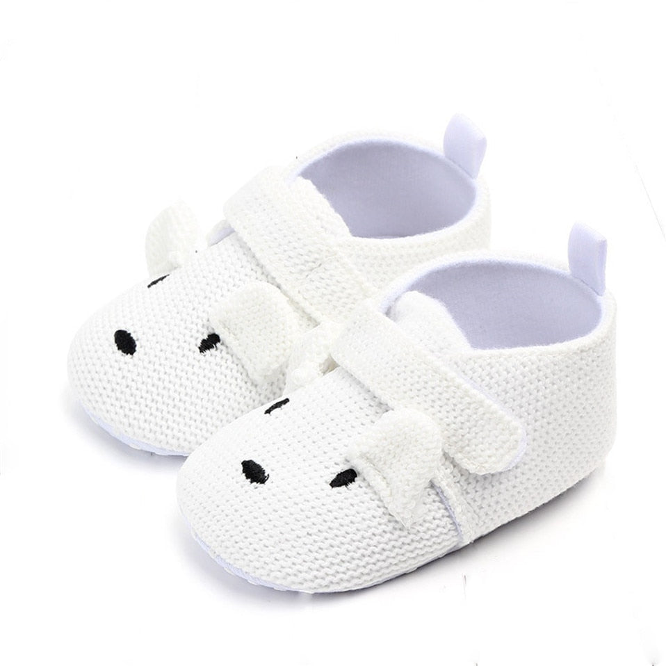 Adorable Infant Slippers Toddler Baby Boy Girl Knit Crib Shoes Cute Cartoon Anti-slip Prewalker Baby Slippers
