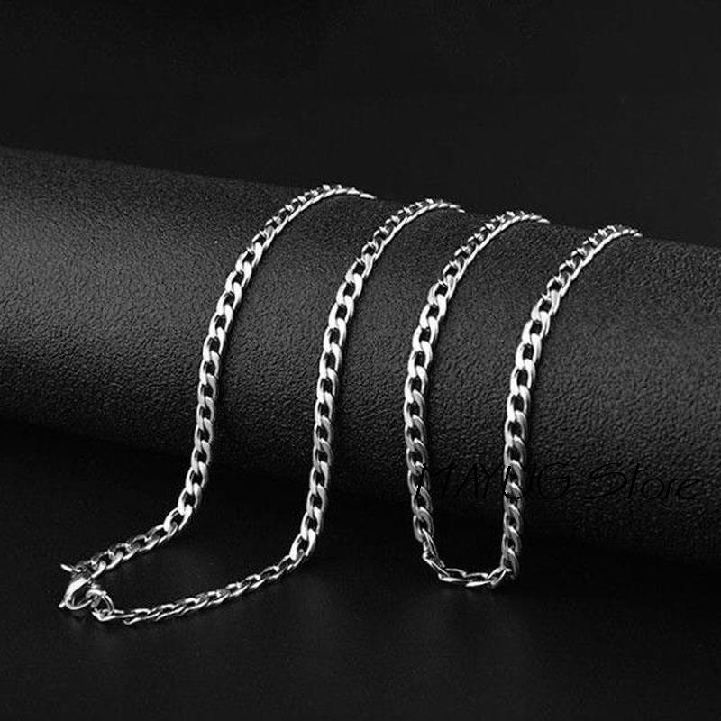 Long Stainless Steel Chain Necklace Hip Hop for Women Men on The Neck Jewelry Accessories Choker