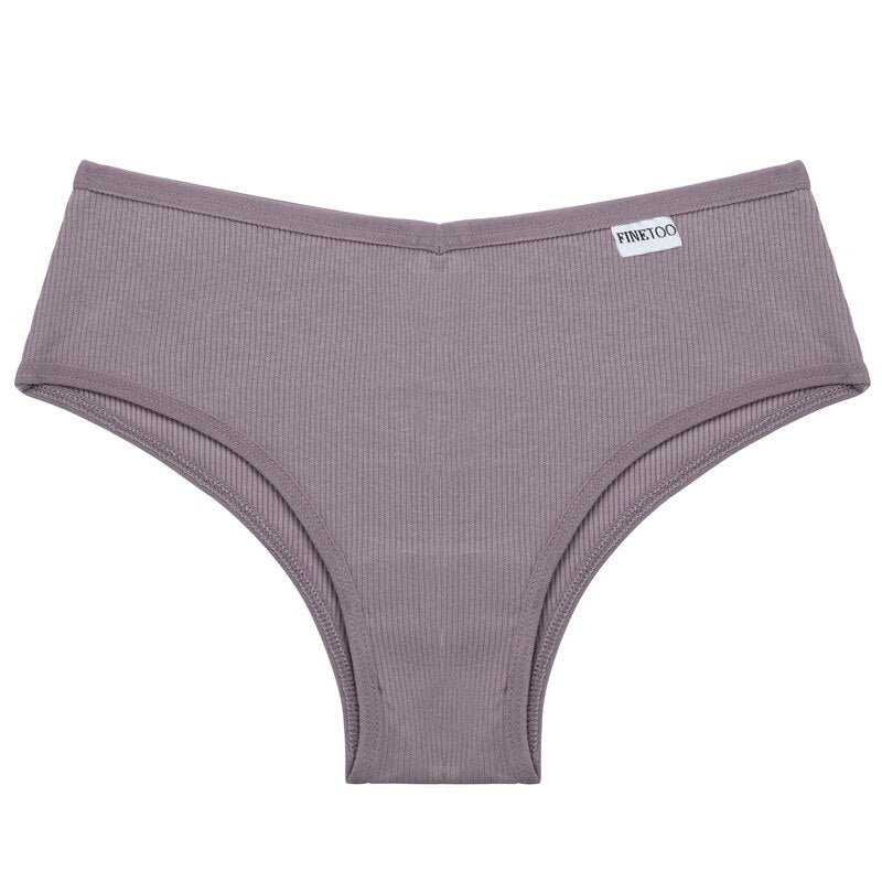 Women Cotton Brazilian Panties Low-Rise Solid Color Underwear Ladies Comfortable Underpants Girls Panty Intimates