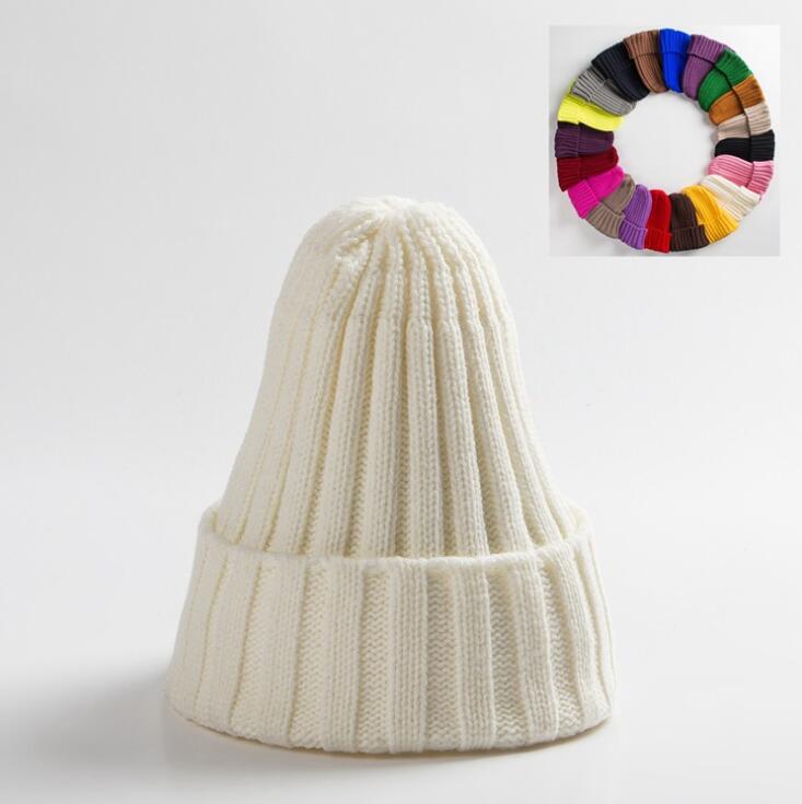 Unisex Hat Cotton Blends Solid Warm Soft HIP HOP Knitted Hats Men Winter Caps Womens Skullies Beanies For Girl