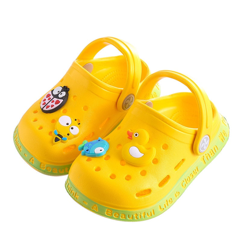 Summer Kids sandals Boys Girls Mules Cartoon baby Slippers Flat Summer Cartoon Children's Garden Shoes