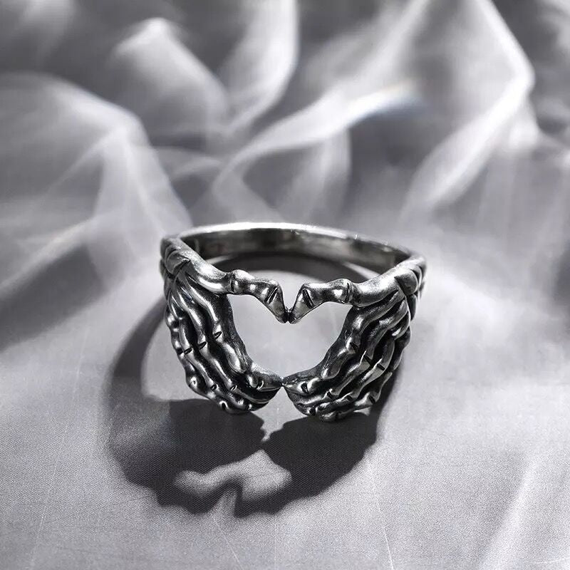 Vintage Ghost Finger Rings For Women Men Teens Retro Classic Open End Adjustable Hell Ghost Claw Statement Ring Jewelry