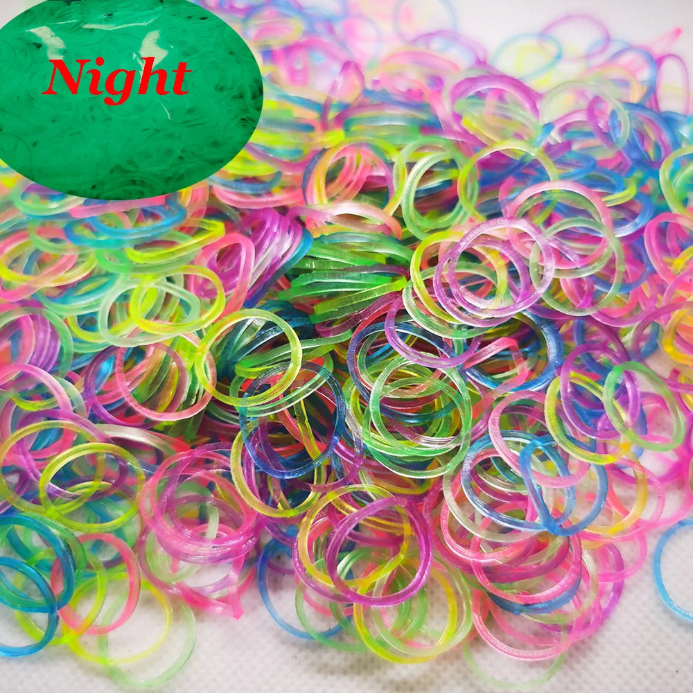2024 200Pcs New Loom Rubber Bands Bracelets For Kids Hair Rubber Loom Bands Make Woven Colorful Necklace DIY Toys Christmas Gift
