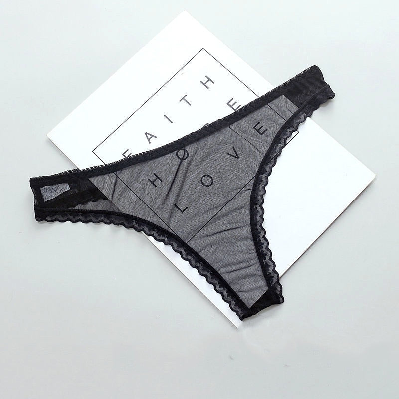 1-2 Pcs Transparent Thong Panties Women Hot Personality Summer Ladies Lace G-string See Through Nylon Underwear