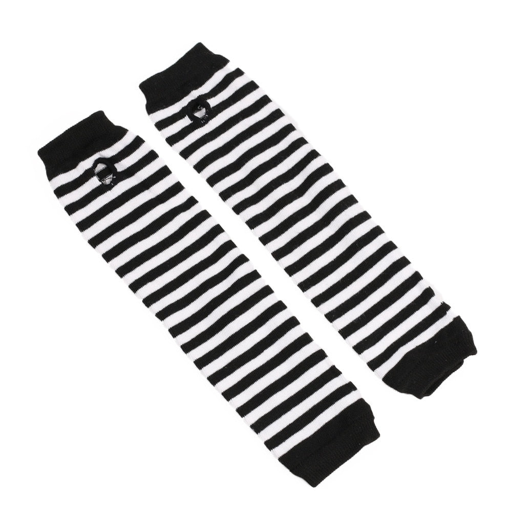 1 par de guantes de conducción Unisex con manga de manopla para mujer, guantes largos de punto sin dedos para mantener el calor, guantes góticos negros para niñas