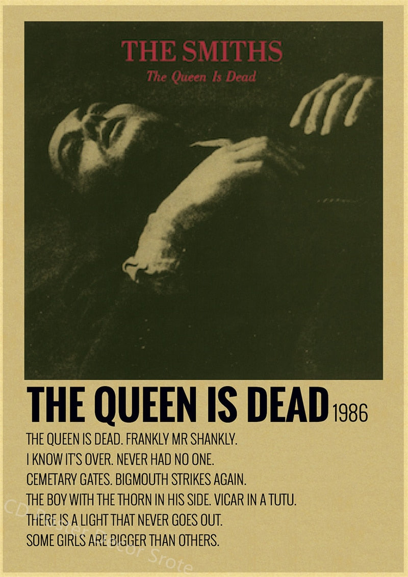 Rock Band The Smiths Retro Poster The Queen Is Dead Kraftpapier DIY Vintage Home Room Bar Cafe Dekor Ästhetische Kunst Wandgemälde