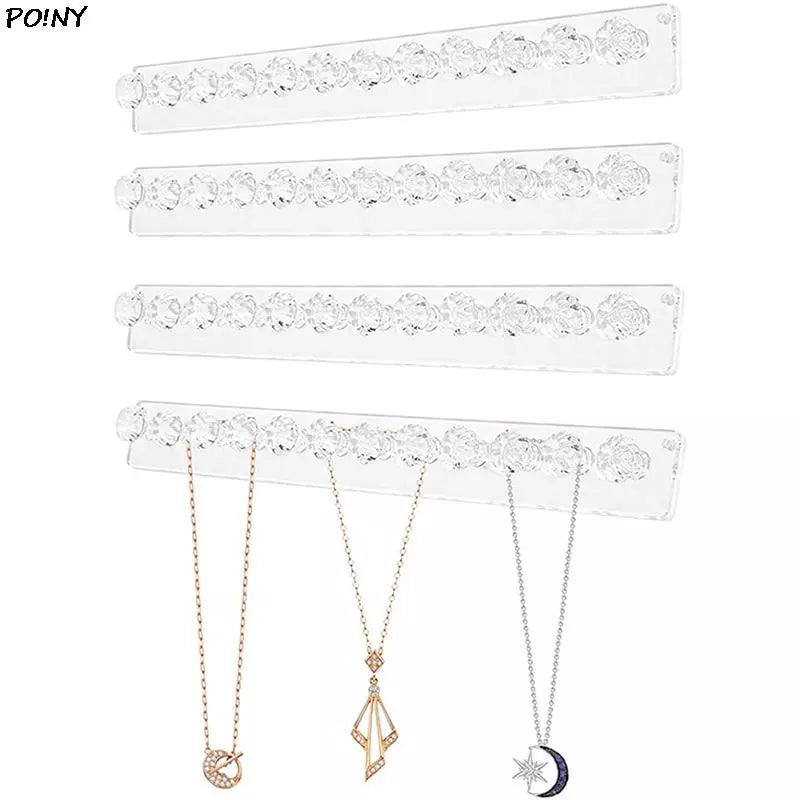 1pc Adhesive Paste Wall Hanging Jewelry Storage Holder Hooks Jewelry Display Organizer Earring Ring Necklace Hanger Holder Stand