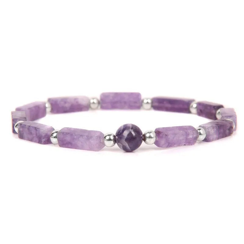 3pcs/Set Body-Purifying Amethyst Bracelet for Weight Loss, Yoga, and Meditation - Healing Stone Jewelry for Women and Men