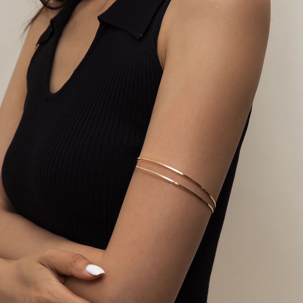 Bohemian Tassel Pendants Charm Upper Bracelet Arm Chain Metal Hollow Out Geometric Pattern Retro Arm Cuff Bangle Body Bracelets