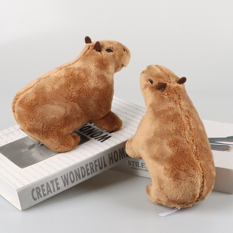 Simulation Fluffty Capybara Stuffed Animals Plush Toy Soft Dolls Real Life Capybara Dolls Kids Toys Peluche Christmas Gift 18cm