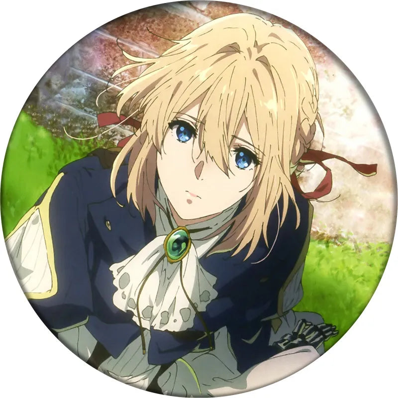 Free Shipping Anime Violet Evergarden Brooch Pin Cosplay Badges For Clothes Backpack Decoration B023