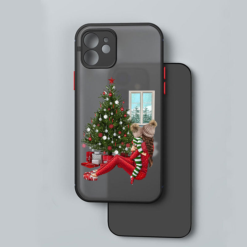 Christmas and New Year gift Matte Phone Case For iPhone 14 Pro 11 13 Pro Max 12 mini XS XR 6S 8 7 Plus Fashion girl Cover Fundas